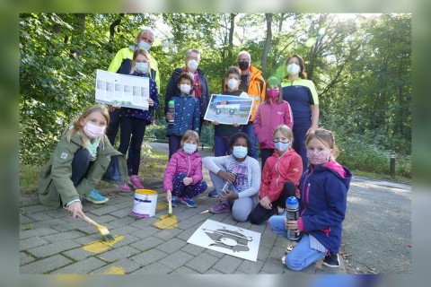 An der Grundschule Bustedt sind die Verkehrszähmer unterwegs